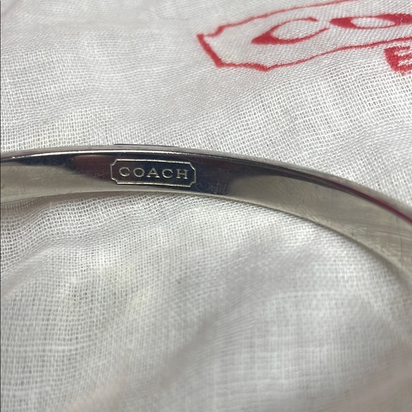 Coach Silver and Black Bangle Bracelet - Picture 3 of 5